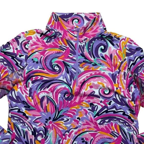 IBKUL Aubrey Mock Neck Top Long Sleeve Zip Pullover. Sz: XS - Picture 4 of 6